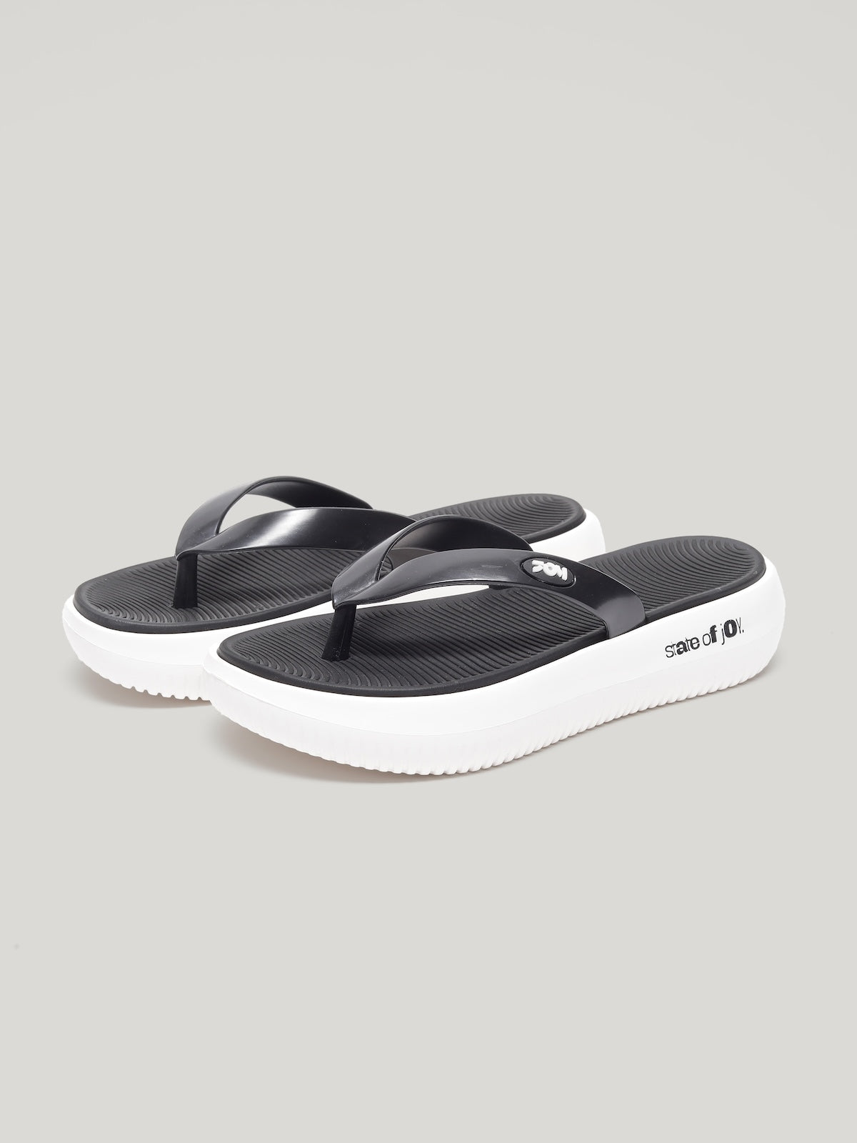 JWS011 - Women's Flip Flops Black White